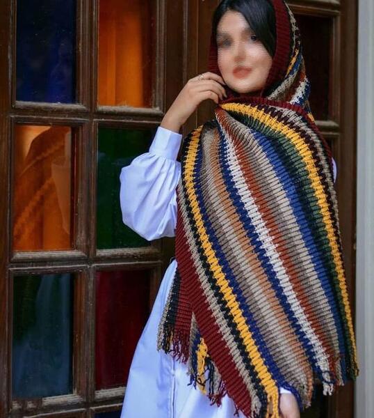 عکس شال بافتنی