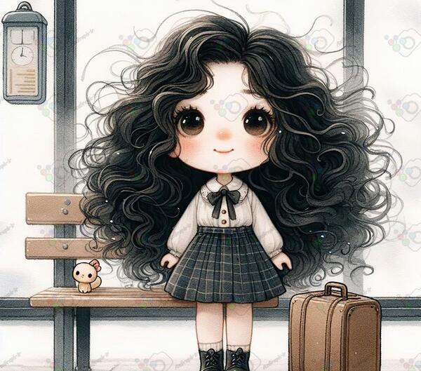 عکس دختر کوچولو با موهای بلند