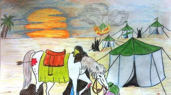 عکس امام حسین نقاشی ساده