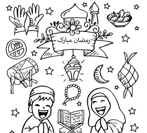 عکس نقاشی درباره ماه رمضان
