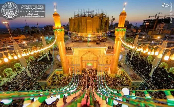 عکس هوایی حرم امام علی