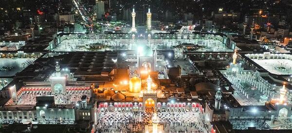 عکس هوایی حرم امام علی