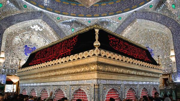 عکس هوایی حرم امام علی