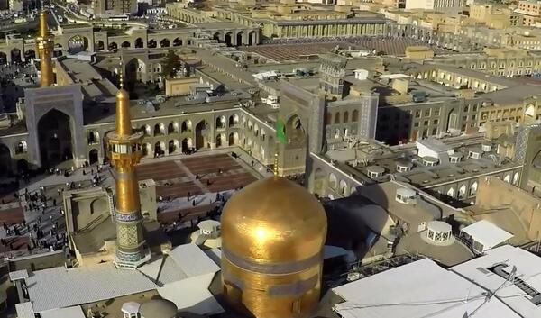 عکس هوایی حرم امام علی