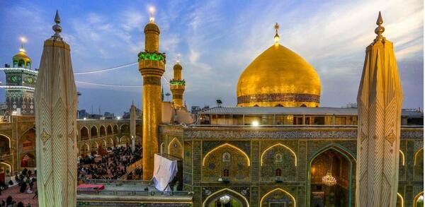 عکس هوایی حرم امام علی