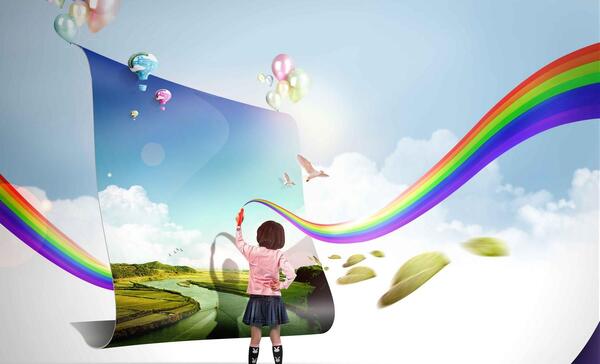 دانلود عکس رنگین کمان فانتزی