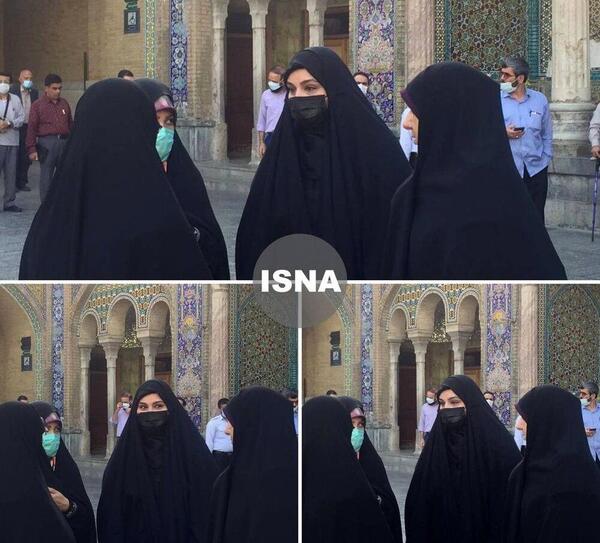 عکس دختر سلیمانی با گوشی اپل