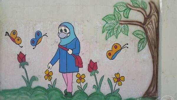 عکس نقاشی دختر مدرسه ای