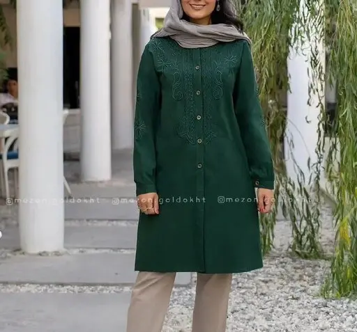 عکس مانتو جلو دکمه دار