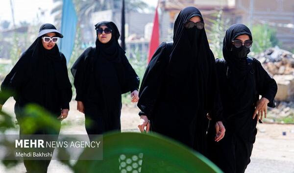 عکس زنان در پیاده روی اربعین