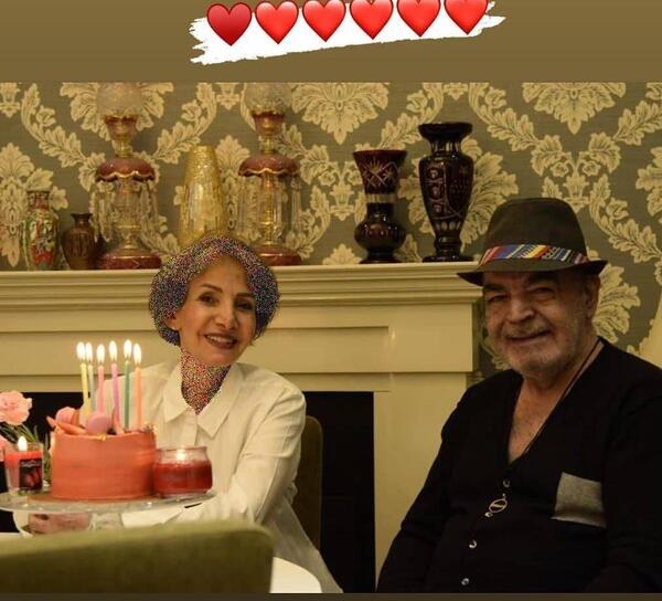 عکس حمید لولایی با همسرش