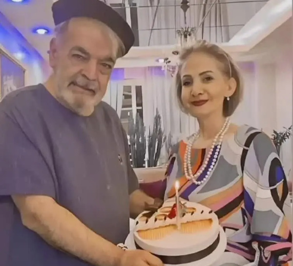 عکس حمید لولایی با همسرش