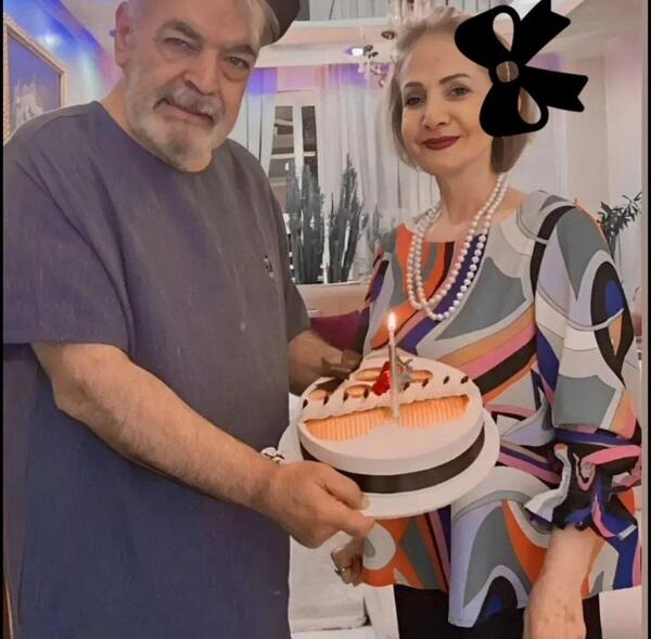 عکس حمید لولایی با همسرش