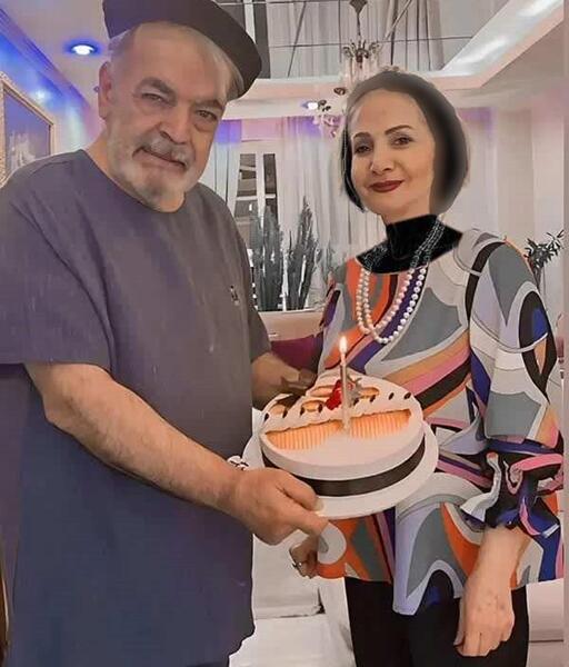 عکس حمید لولایی با همسرش
