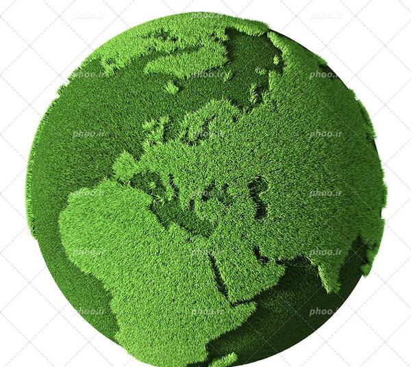عکس کره زمین با نام قاره ها