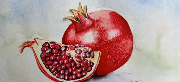 عکس نقاشی ساده انار