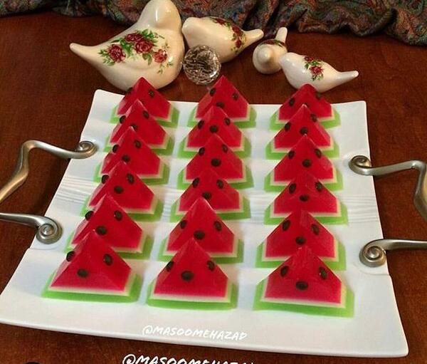 عکس ایده برای ژله هندوانه ای