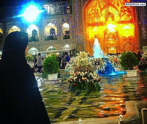 عکس نوشته دختر چادری در حرم امام رضا