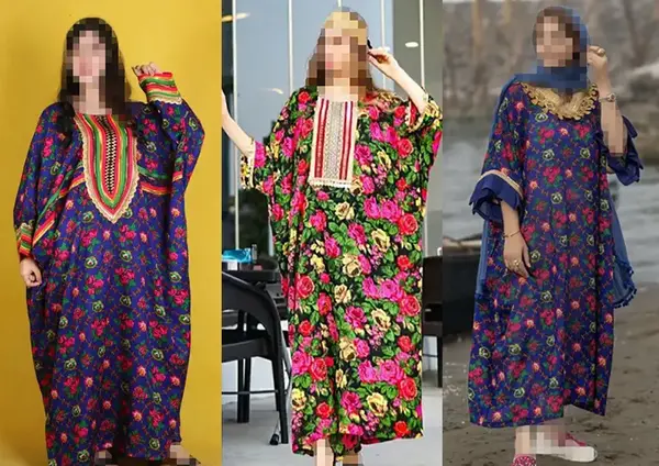 عکس پیراهن نگینی بندری