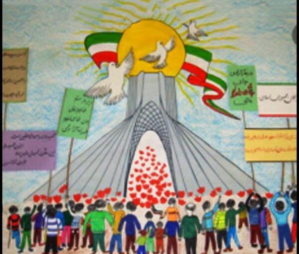 عکس نقاشی کودکانه کشور ایران