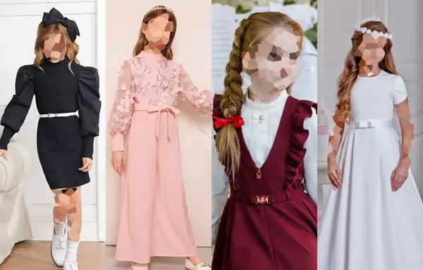 عکس لباس مجلسی دخترانه خال خالی