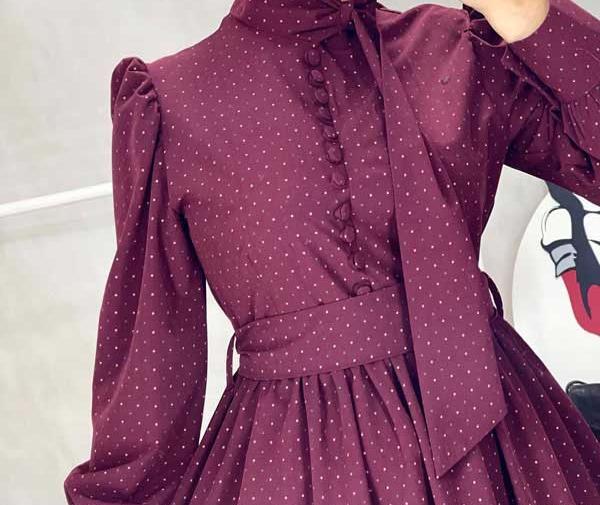عکس لباس مجلسی دخترانه خال خالی