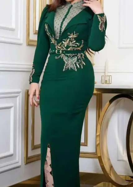 عکس لباس مجلسی دخترانه حریر طرح دار