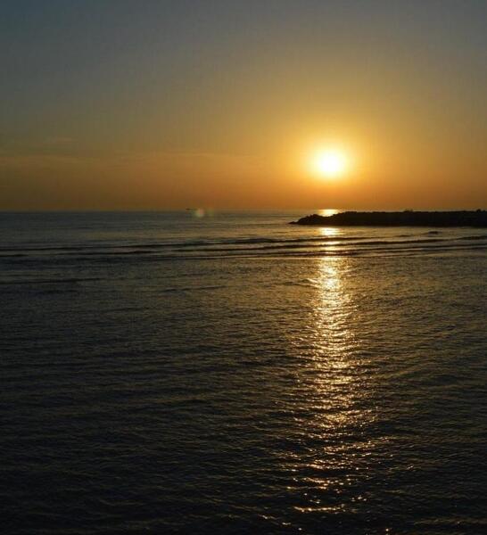 عکس دریا طلوع