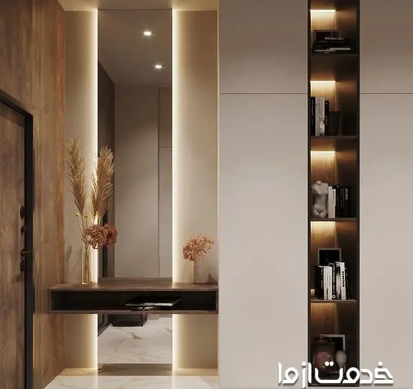 عکس کمد دیواری میز آرایش دار