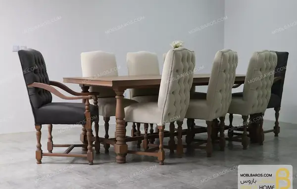 عکس میز ناهار خوری با غذا
