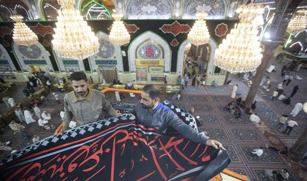 عکس حرم امام حسین سیاه پوش