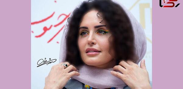 عکس الناز شاکردوست با موی فر