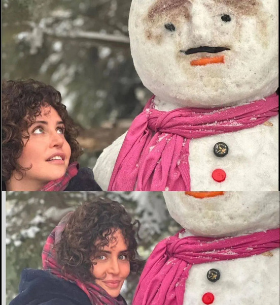 عکس الناز شاکردوست با موی فر