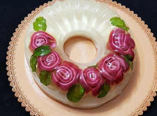 عکس ژله رولی گل رز
