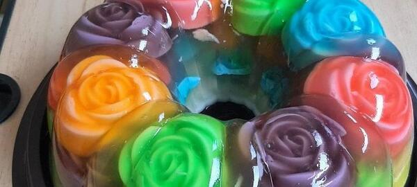عکس ژله رولی گل رز