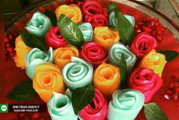 عکس ژله رولی گل رز