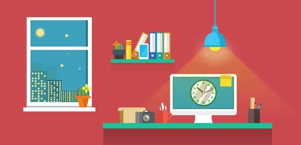 عکس کارتونی دفتر کار