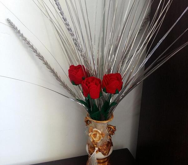 عکس دسته گل نمدی
