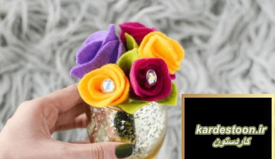 عکس دسته گل نمدی
