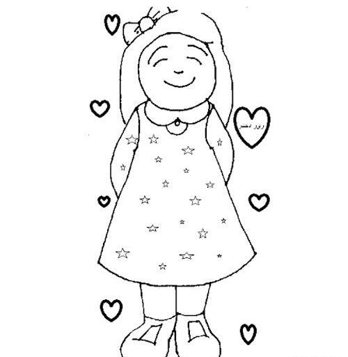عکس دختر با حجاب برای رنگ آمیزی