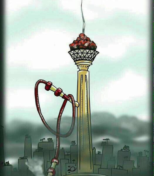 عکس آلودگی هوا تهران