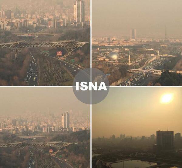 عکس آلودگی هوا تهران