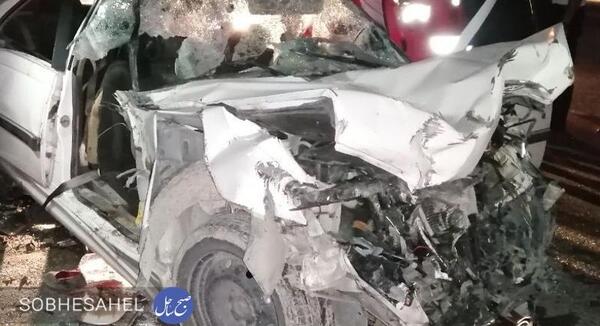 عکس پژو پارس که تصادف کرده