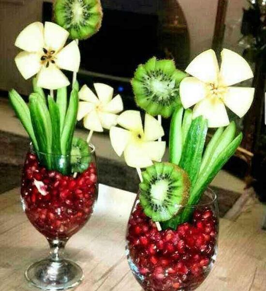 عکس ایده تزیین انار شب یلدا