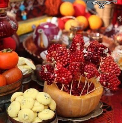 عکس ایده تزیین انار شب یلدا
