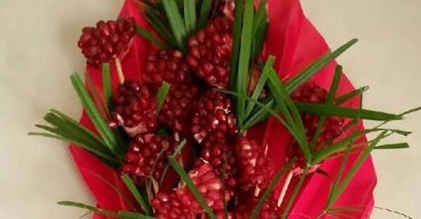 عکس ایده تزیین انار شب یلدا