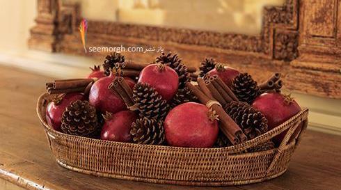 عکس ایده تزیین انار شب یلدا