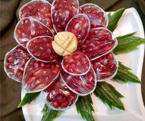 عکس ایده تزیین انار شب یلدا