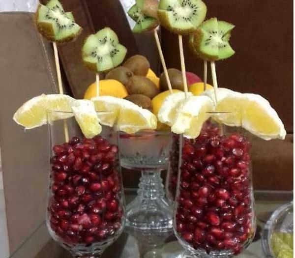عکس ایده تزیین انار شب یلدا