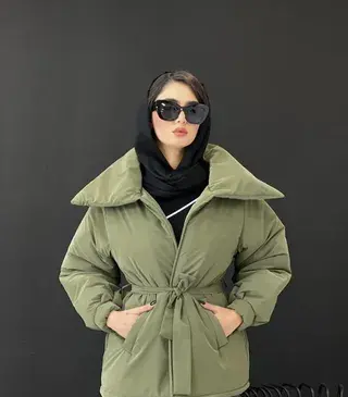 عکس کاپشن یشمی دخترانه